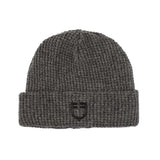 Equestro Unisex Ribbed Wool Beanie With Logo #colour_grey