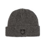 Equestro Unisex Ribbed Wool Beanie With Logo #colour_grey