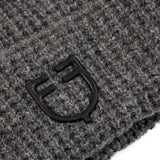 Equestro Unisex Ribbed Wool Beanie With Logo #colour_grey