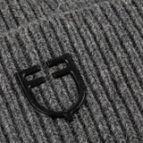 Equestro Unisex Knitted Texture Wool Beanie #colour_grey