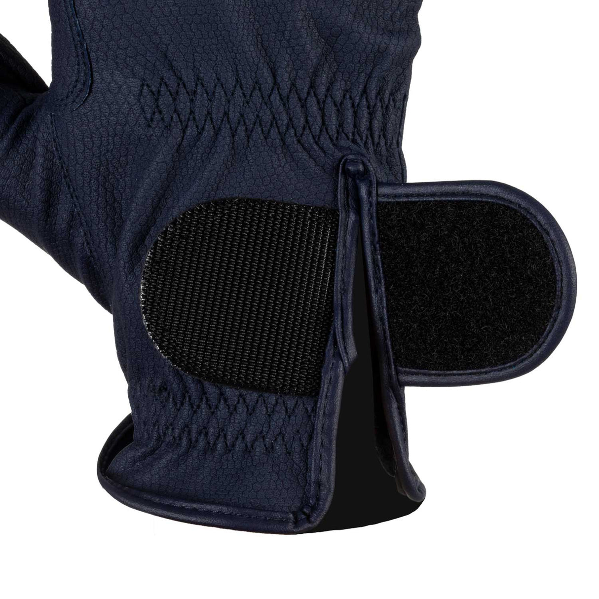 Equestro Unisex Gloves In Synthetic Leather With Tear-Away Closure #colour_blue