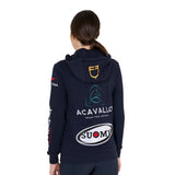 Equestro Women's 2024 Design Multi-Logo Hoodie #colour_blue