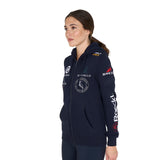Equestro Women's 2024 Design Multi-Logo Hoodie #colour_blue
