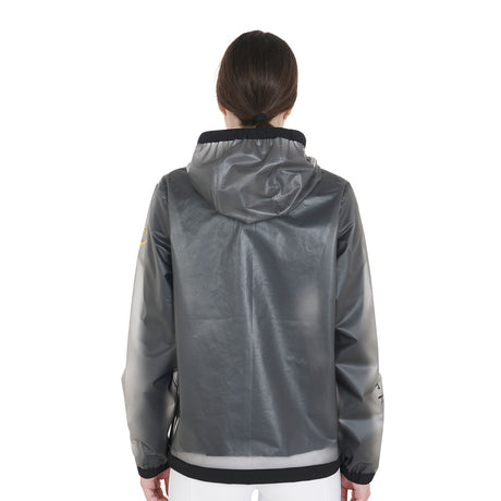 Equestro Women's Transparent Technical Raincoat #colour_grey