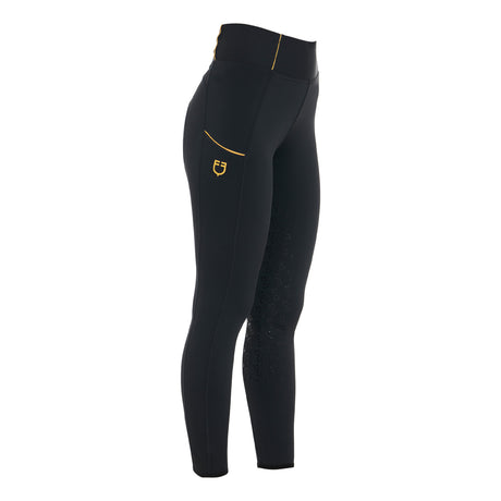 Equestro Women's Slim Light Light Leggings #colour_black
