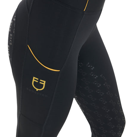 Equestro Women's Slim Light Light Leggings #colour_black