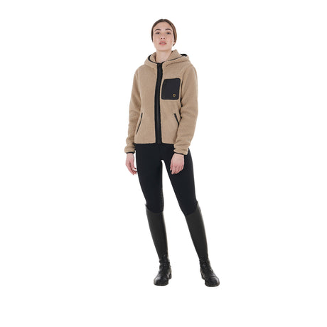 Women's sweatshirt in fleece with front pocket