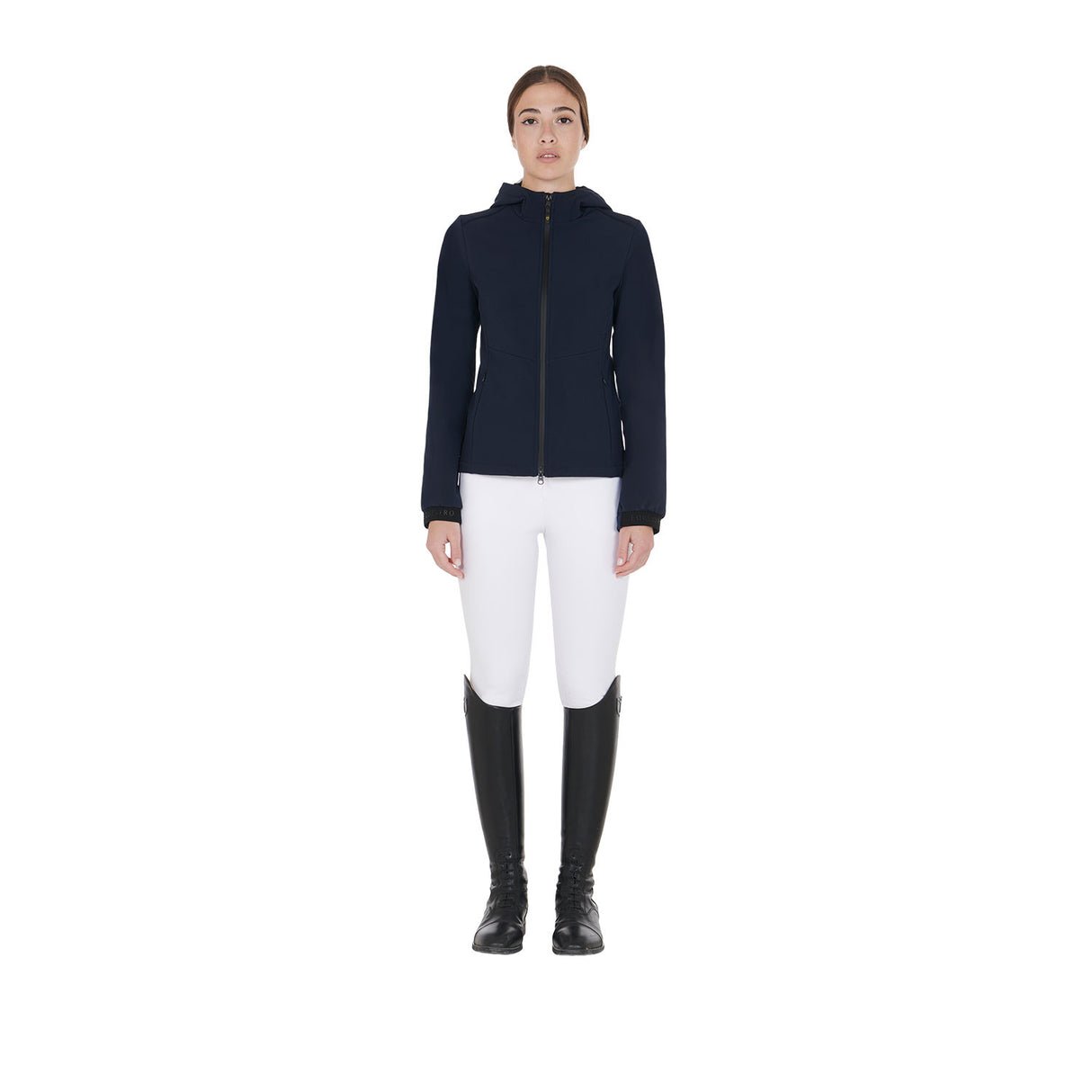 Women's slim fit softshell jacket with concealed pockets