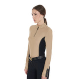 Equestro Women's Long-Sleeved Training Technical Polo Shirt