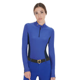 Equestro Women's Long-Sleeved Training Technical Polo Shirt