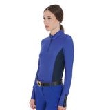 Equestro Women's Long-Sleeved Training Technical Polo Shirt