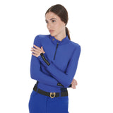 Equestro Women's Long-Sleeved Training Technical Polo Shirt