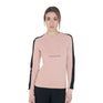 Equestro Women's Crewneck Sweatshirt With Printed Logo #colour_pink