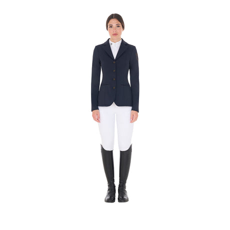 Women's competition jacket with contrasting embroidered logo