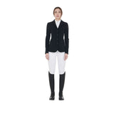 Women's competition jacket with contrasting embroidered logo