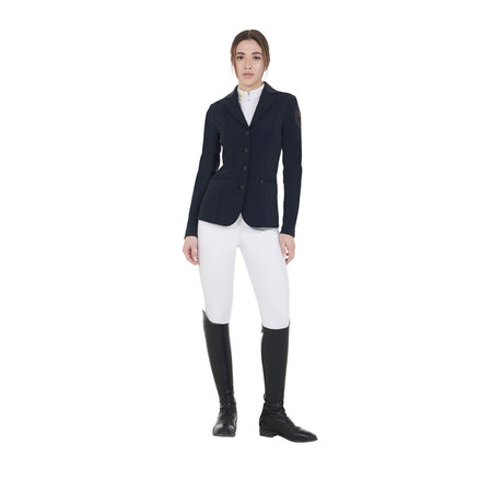 Women's competition jacket with contrasting embroidered logo