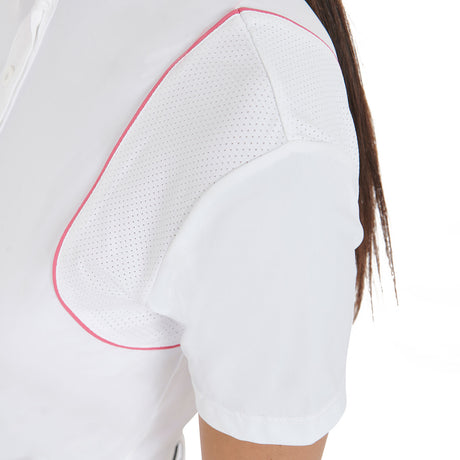 Women's slim fit competition polo shirt with buttons