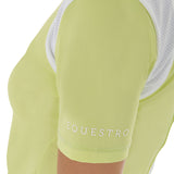 Equestro Women's Slim Fit Training Polo Shirt with Mesh Inserts #colour_lime
