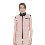 Equestro Women's Technical Blend Zippered Vest #colour_pink