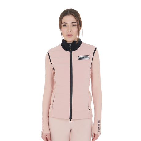 Equestro Women's Technical Blend Zippered Vest #colour_pink