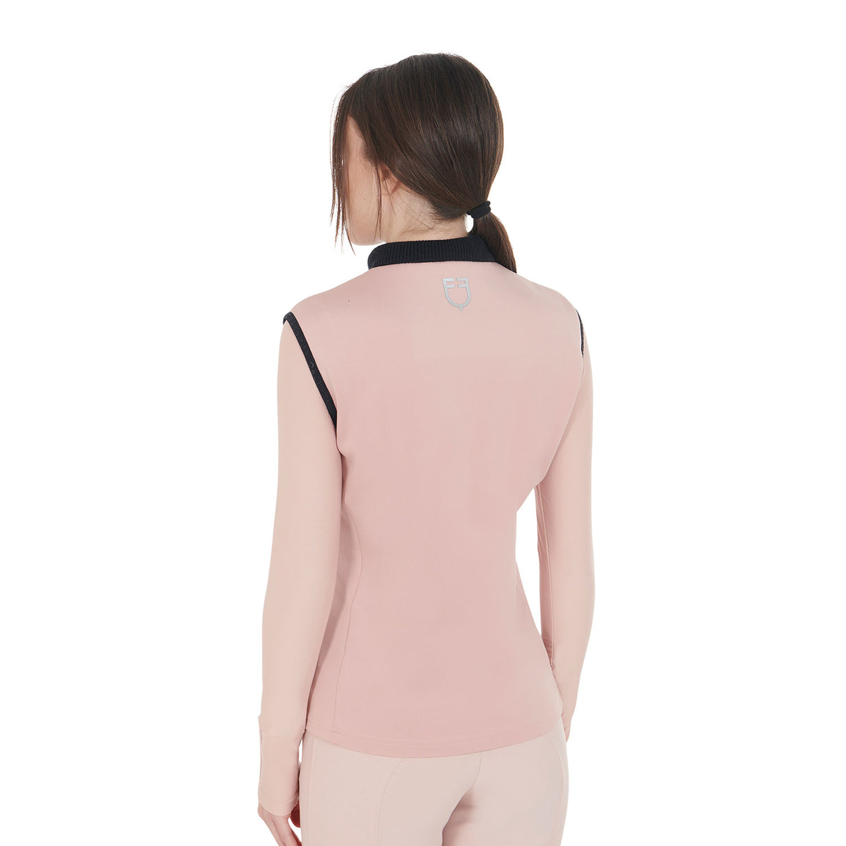 Equestro Women's Technical Blend Zippered Vest #colour_pink