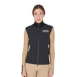 Equestro Women's Technical Blend Zippered Vest #colour_black