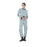 Equestro Women's Cropped Crewneck Sweatshirt #colour_grey