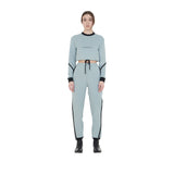 Equestro Women's Cropped Crewneck Sweatshirt #colour_grey