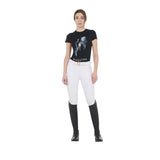 Equestro Women's Slim Fit T-Shirt Moonlight Print #colour_black