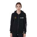 Equestro Scuderia Equestro Women's Hooded Sweatshirt Fleece #colour_black