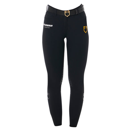Equestro Scuderia Equestro Women's Knee Grip Breeches #colour_black