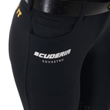 Equestro Scuderia Equestro Women's Knee Grip Breeches #colour_black