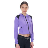 Equestro Women's Cropped Hoodie #colour_purple