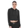 Equestro Women's Cropped Hoodie #colour_black