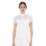 Equestro Women's Training Polo Shirt With Mesh Inserts #colour_white