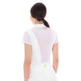Equestro Women's Training Polo Shirt With Mesh Inserts #colour_white