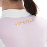 Equestro Women's Training Polo Shirt With Mesh Inserts #colour_white