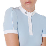 Equestro Women's Competition Body Polo Shirt #colour_blue