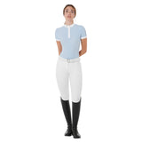 Equestro Women's Competition Body Polo Shirt #colour_blue