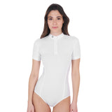Equestro Women's Competition Body Polo Shirt #colour_white