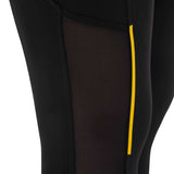 Equestro Women's Slim Fit Leggings with Micro Mesh Inserts #colour_black