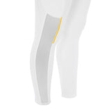 Equestro Women's Slim Fit Leggings with Micro Mesh Inserts #colour_white