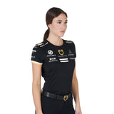 Equestro Women's Technical Fabric Multi Logo T-Shirt #colour_black
