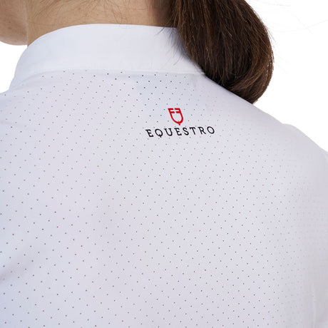 Equestro Ridertechnology women's competition polo shirt short sleeves and buttons