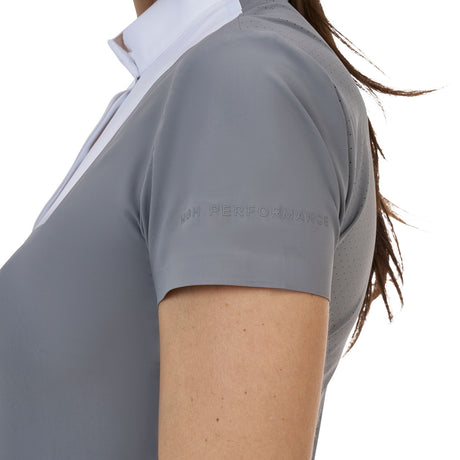 Equestro Ridertechnology women's competition polo shirt short sleeves and buttons