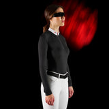Equestro Ridertechnology women's competition polo shirt long sleeves and zip