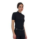 Equestro Ridertechnology women's training polo shirt short sleeves and zip