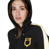 Equestro Women's Hooded Sweatshirt With Front Zip