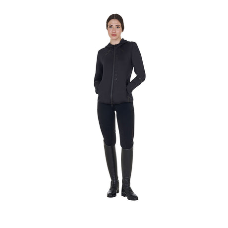 Women's technical sweatshirt in jersey with zip