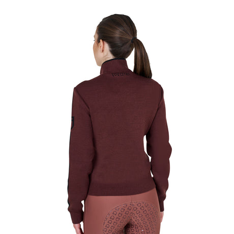 Women's jacket in nylon and knit with zip